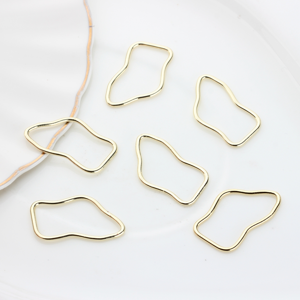 Bezels Pendant Resin - 10pcs/lot Zinc Alloy Geometric Ring Metal