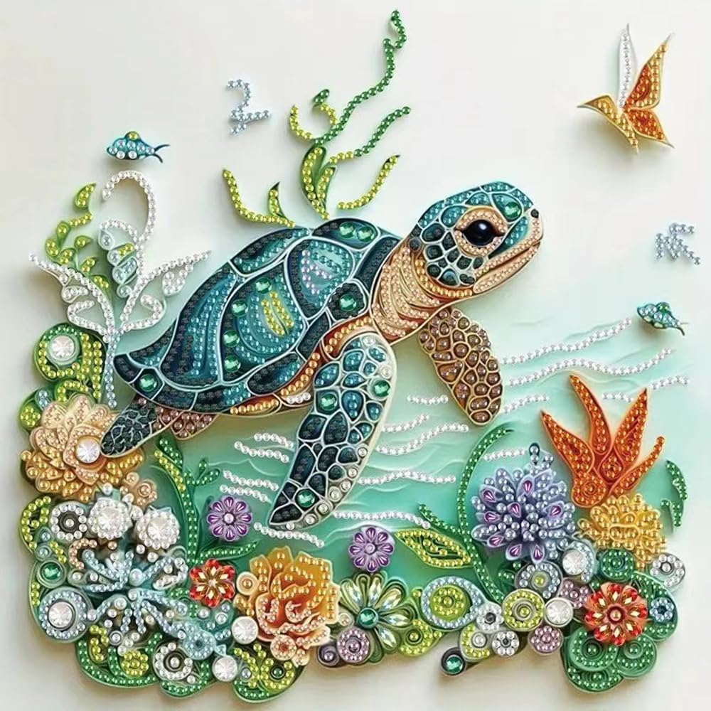 Resin Art Of Flowers - Sea Turtle Animal Diamond Painting Kits