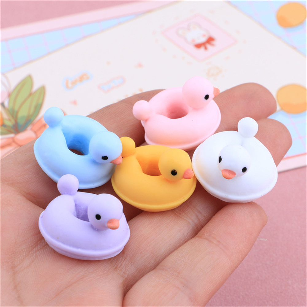 Resin Art Ring - 20Pcs Cartoon Duck Swim Ring DIY