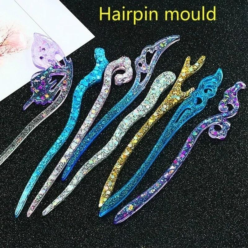 Resin Art Box - New Transparent Hairpin Silicone Special Mould