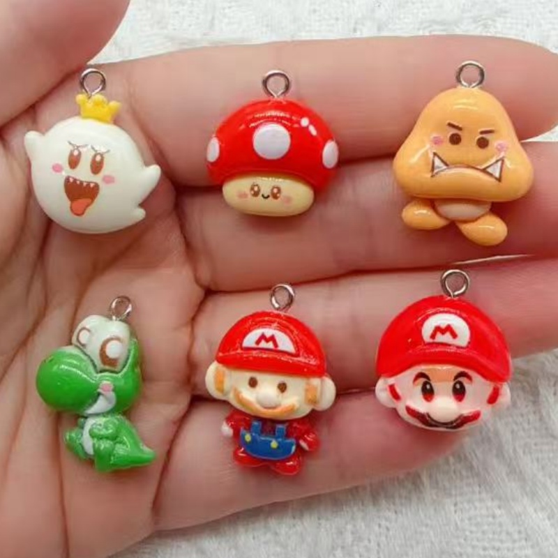 Resin Art Box - 10pcs resin cartoon pendant, DIY jewelry