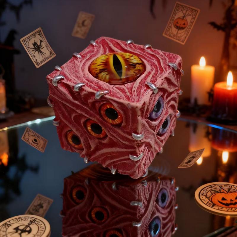 Resin Art Decoration Items - Abstract Eyes Devil Dice Pendulum Trick