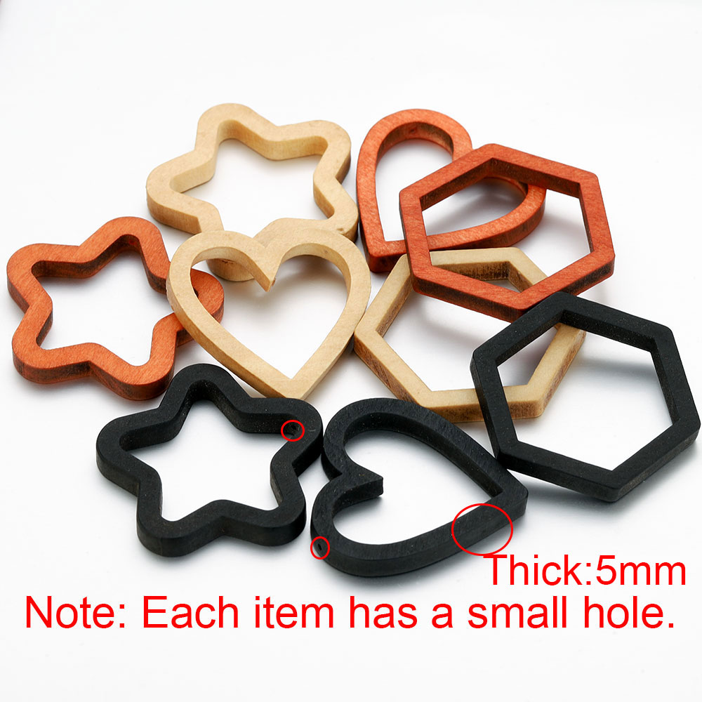 10pcs Wood Heart Square Silico - Bezels Pendant Resin 评论和价格