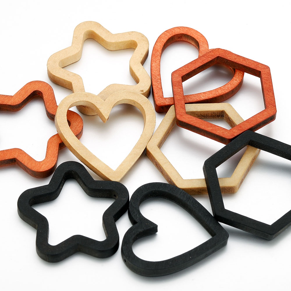 10pcs Wood Heart Square Silico - Bezels Pendant Resin 评论和价格