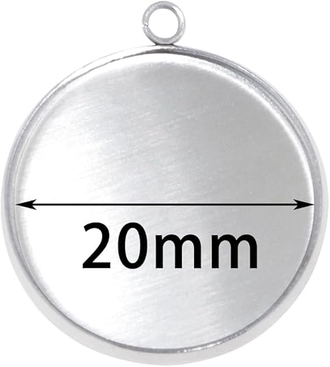 20 Pieces Stainless Steel Roun - Bezels Pendant Resin 评论和价格
