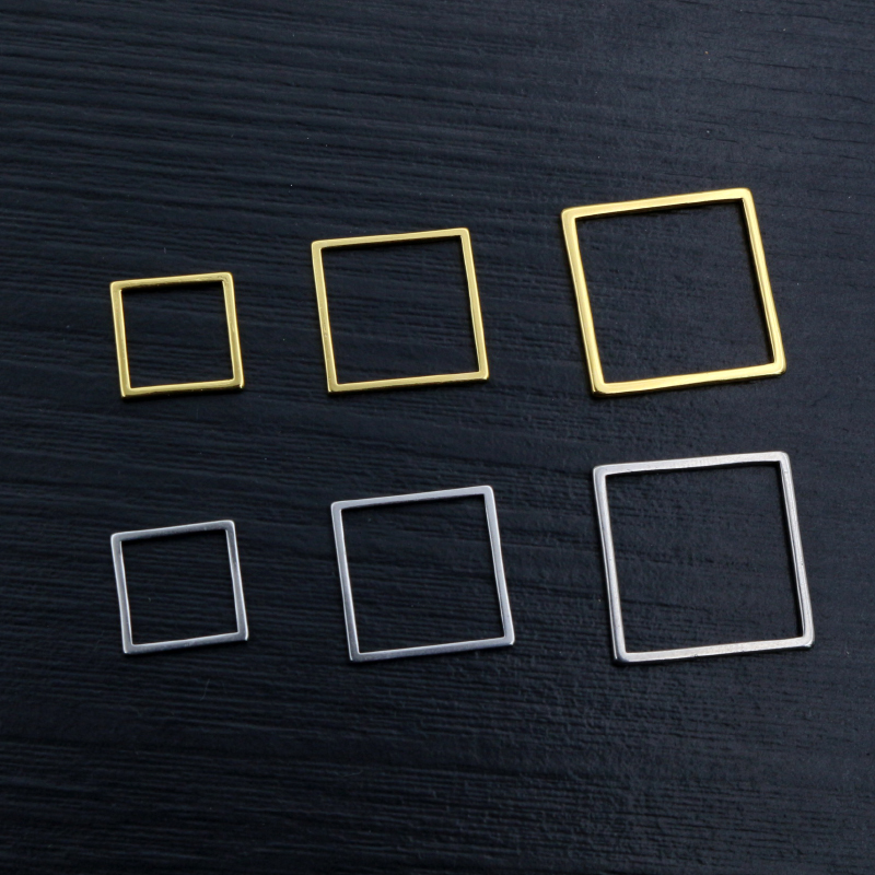 20pcs 3 Size Square Charm Gold - Bezels Pendant Resin 评论和价格