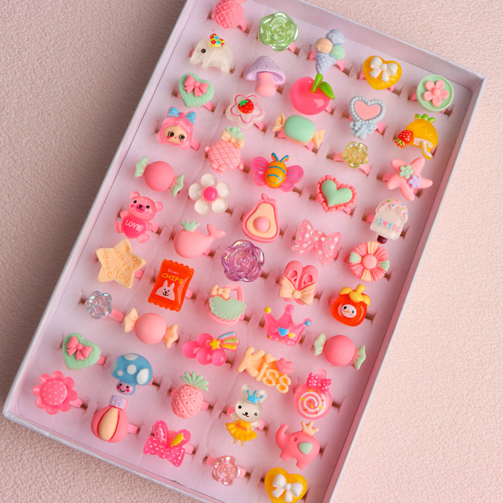 10/20/30/50/100Pcs/Lot Fashion - Resin Art Ring 评论和价格