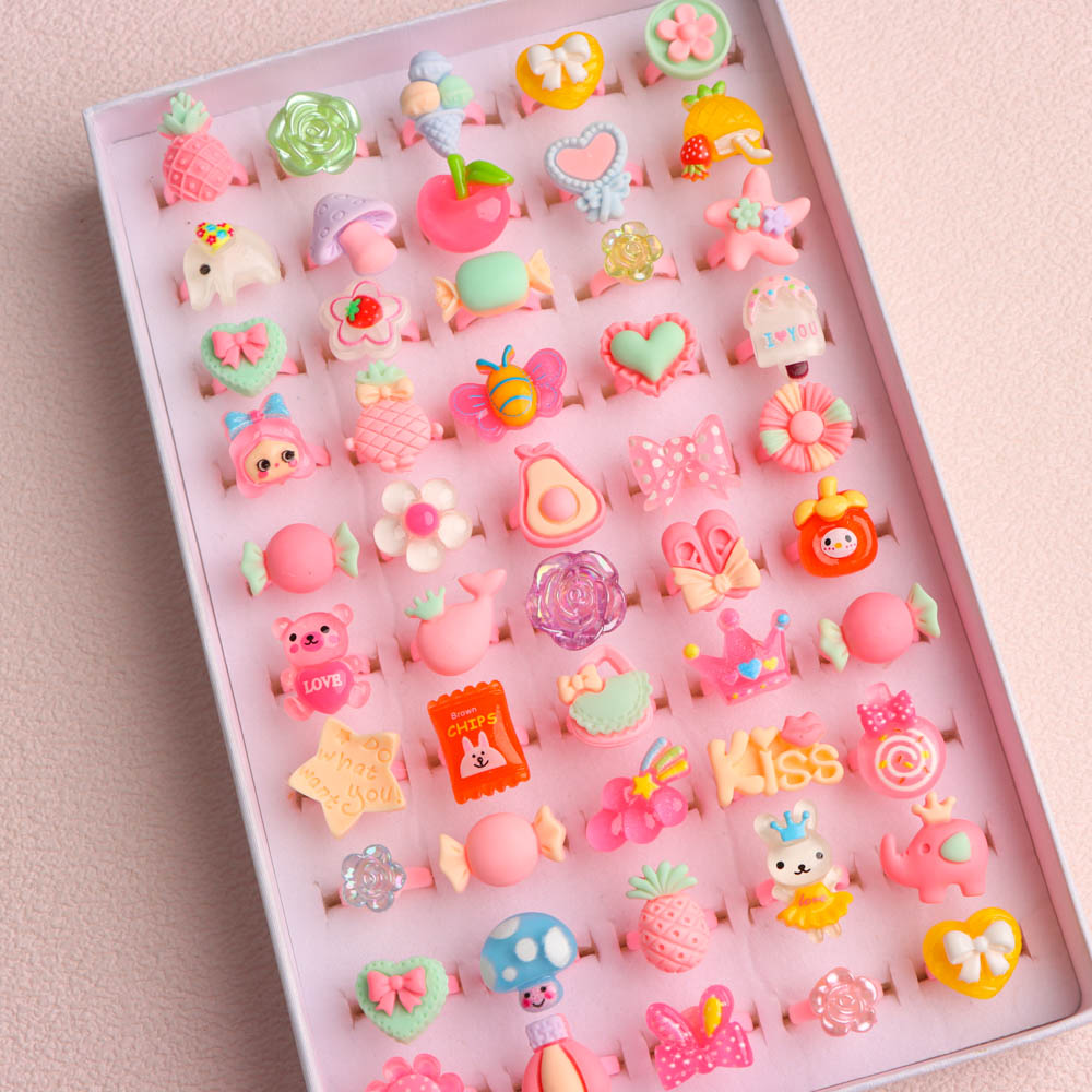 10/20/30/50/100Pcs/Lot Fashion - Resin Art Ring 评论和价格