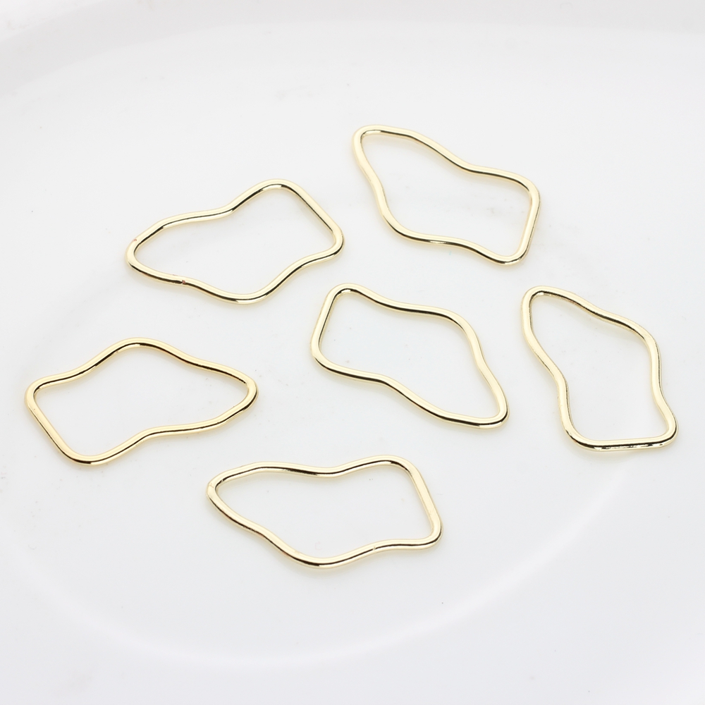 10pcs/lot Zinc Alloy  Geometri - Bezels Pendant Resin 评论和价格