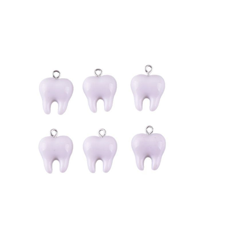 10pcs Cute White Teeth Resin P - Resin Art Box 评论和价格