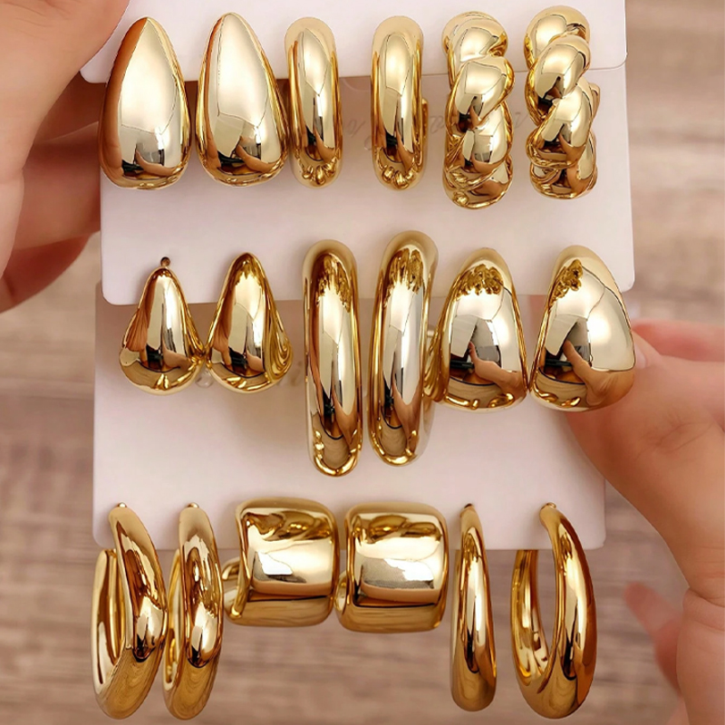 18 Pcs/Set Fashion Water Drop  - Resin Art Ring 评论和价格