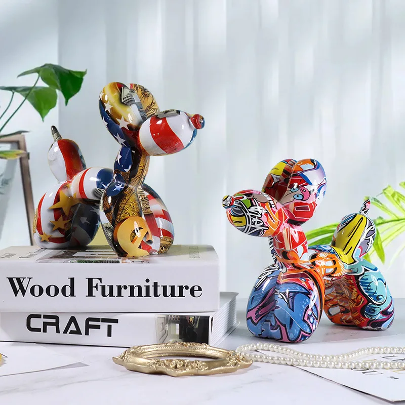 Resin Graffiti Balloon Dog Fig - Resin Art Decoration Items 评论和价格