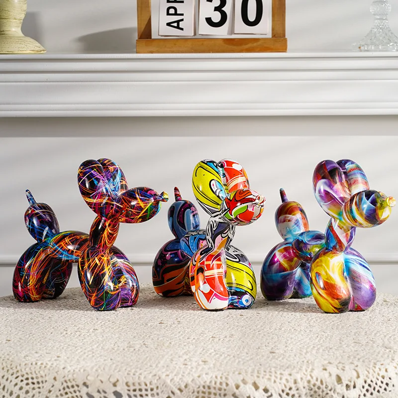 Resin Graffiti Balloon Dog Fig - Resin Art Decoration Items 评论和价格