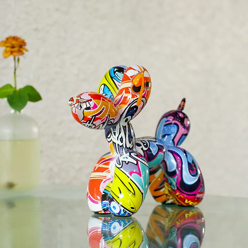 Resin Graffiti Balloon Dog Fig - Resin Art Decoration Items 评论和价格
