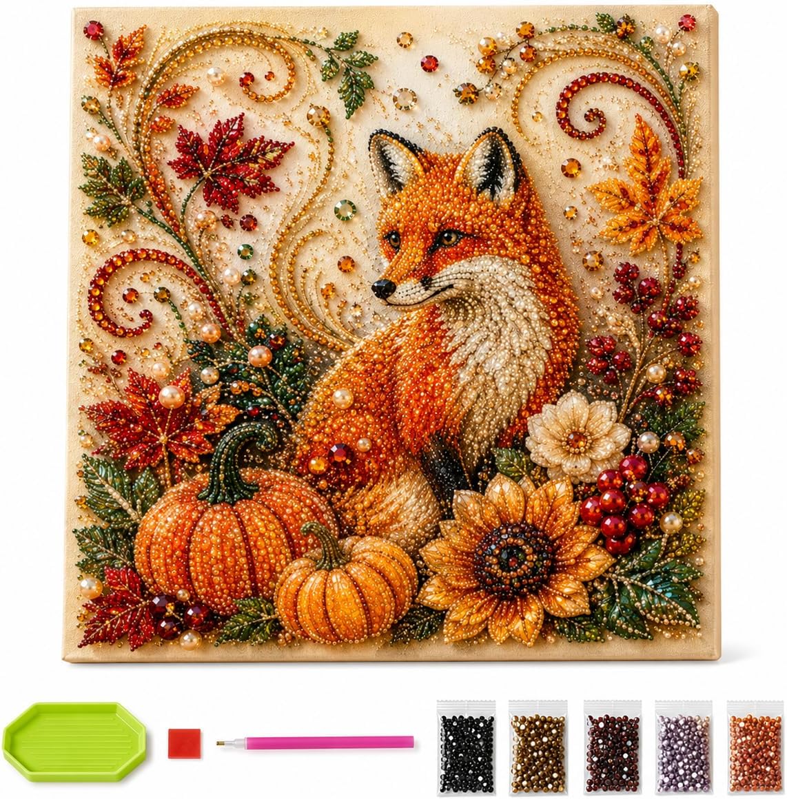 Autumn Diamond Pearl Painting  - Resin Art Of Flowers 评论和价格