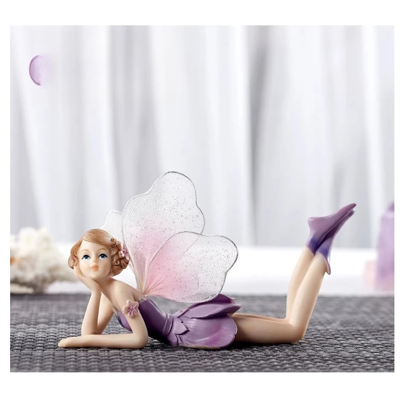 Miniature Flower Fairy Figurin - Resin Art Decoration Items 评论和价格