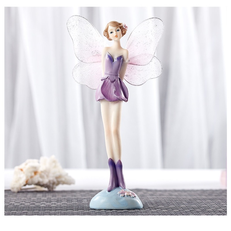 Miniature Flower Fairy Figurin - Resin Art Decoration Items 评论和价格