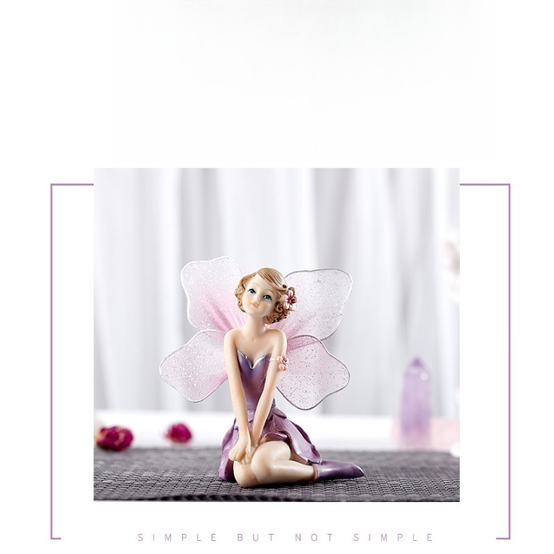 Miniature Flower Fairy Figurin - Resin Art Decoration Items 评论和价格
