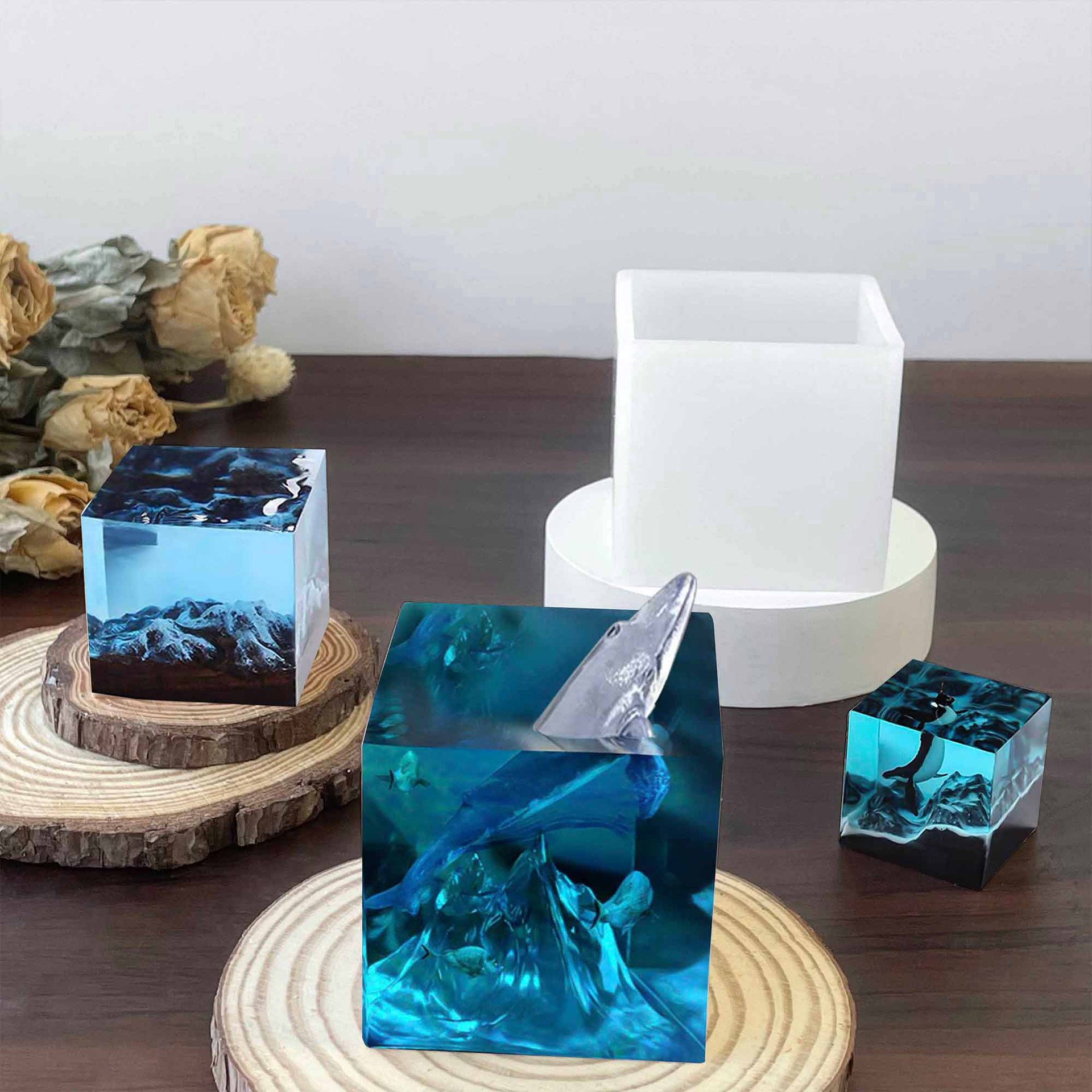 Cube Resin Mold, Clear Silicon - Resin Art Cube 评论和价格