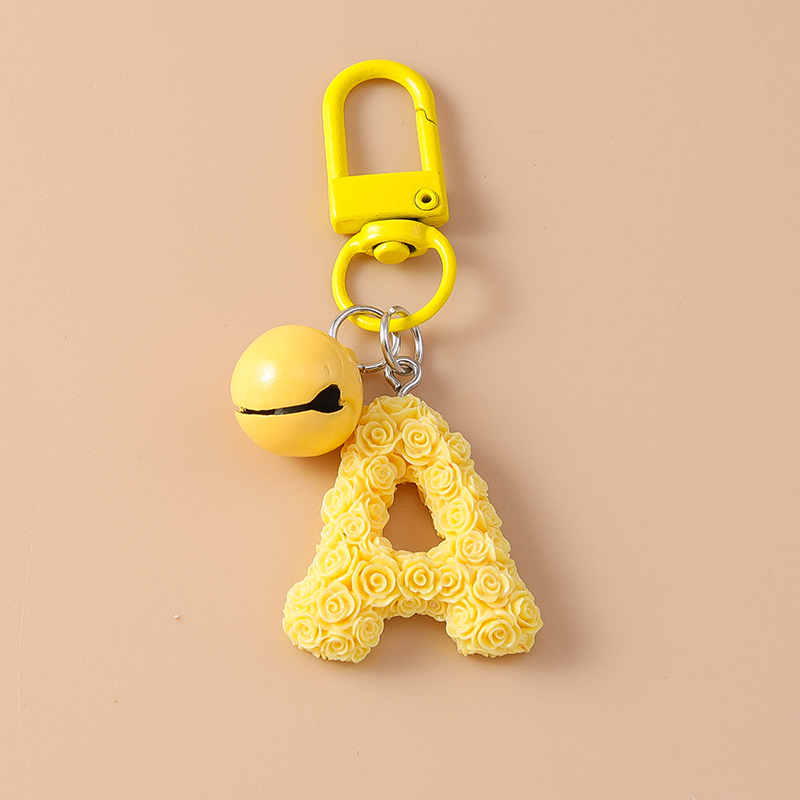 Cute Resin Rose Flower Initial - Resin Art Ring 评论和价格