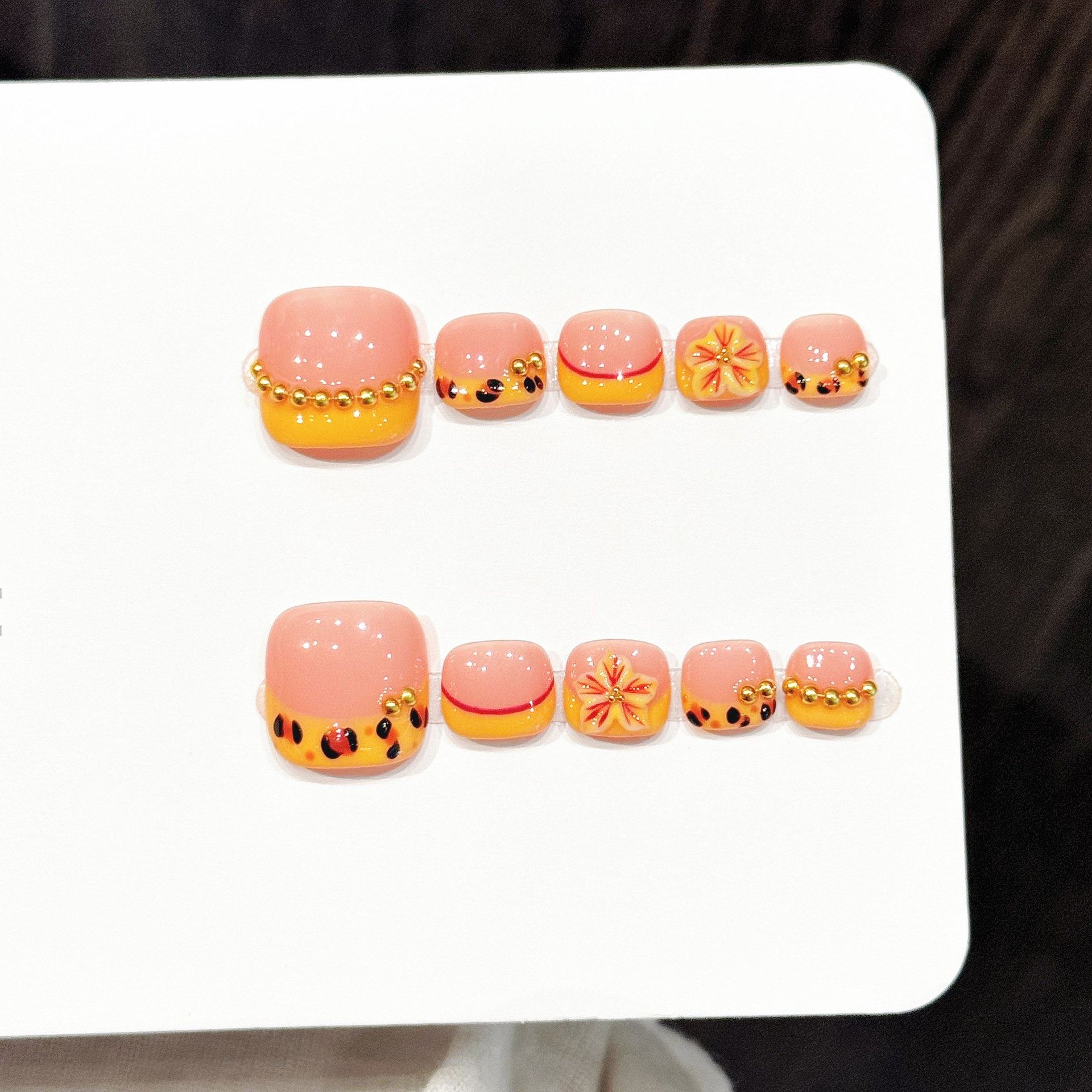10pcs Handmade Pressed Foot Na - Resin Art Of Flowers 评论和价格