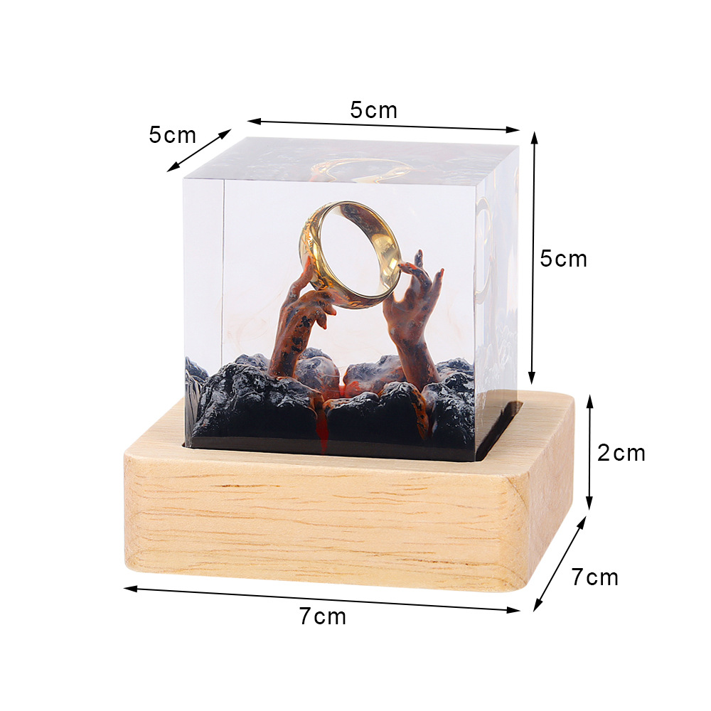 Demon Realm Organism Resin Tab - Resin Art Ring 评论和价格