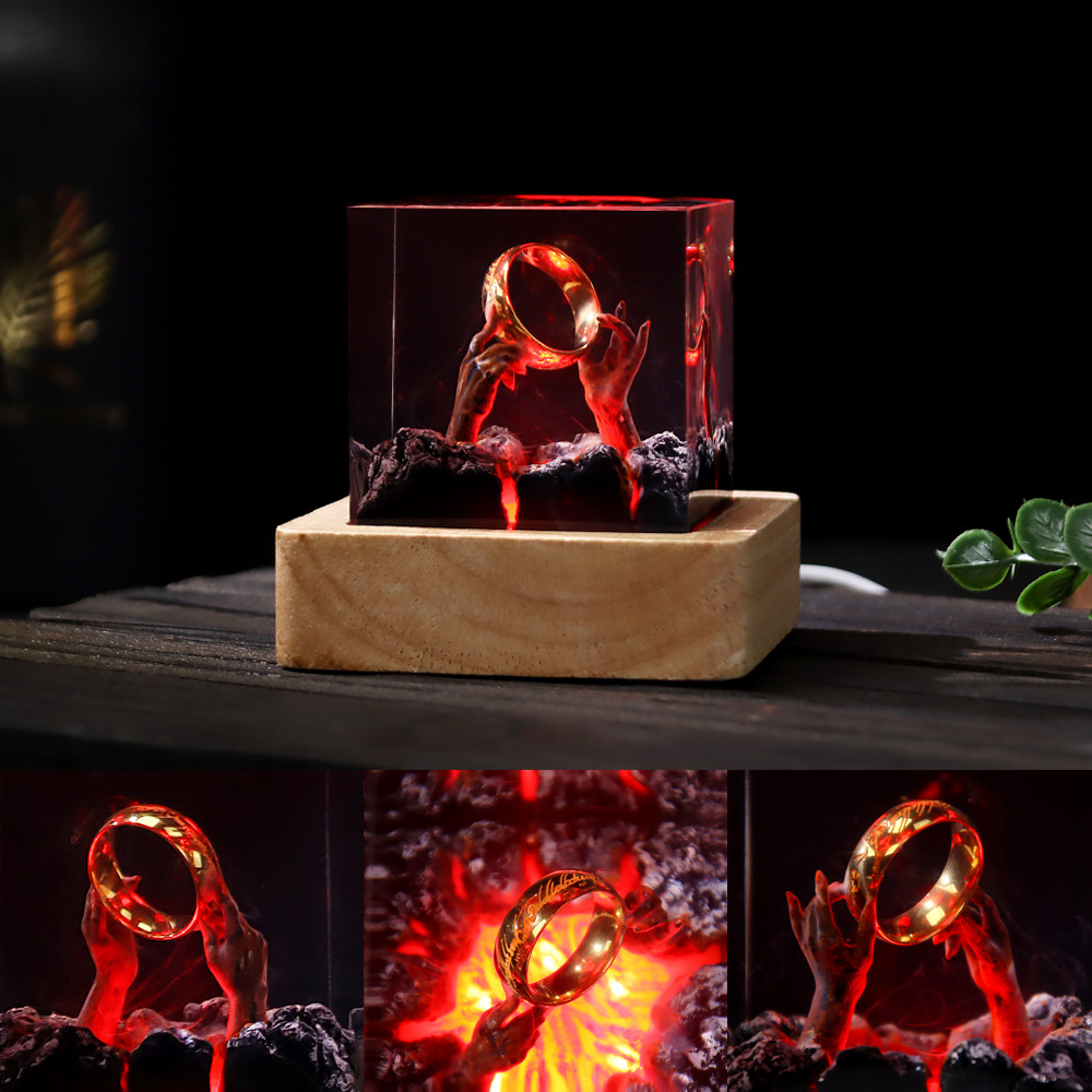 Demon Realm Organism Resin Tab - Resin Art Ring 评论和价格