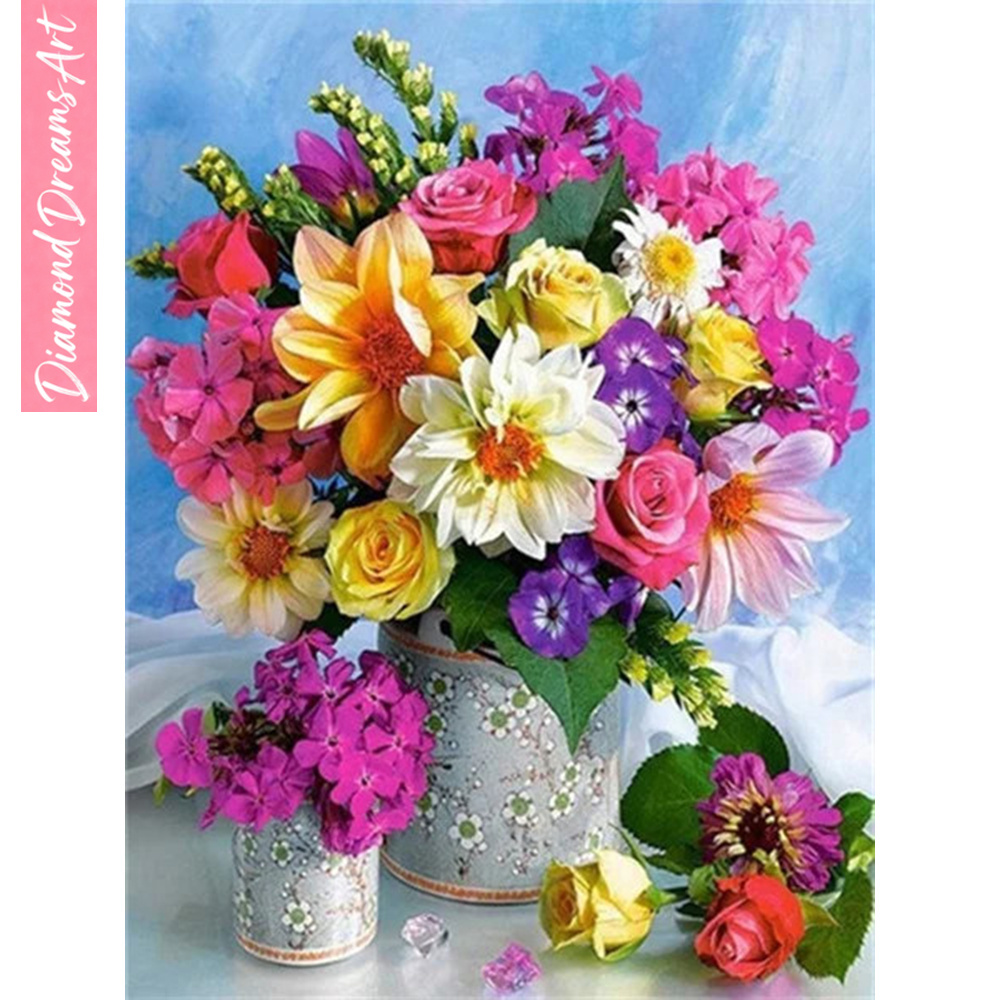 Full Diamond Mosaic Flower 5D  - Resin Art Of Flowers 评论和价格