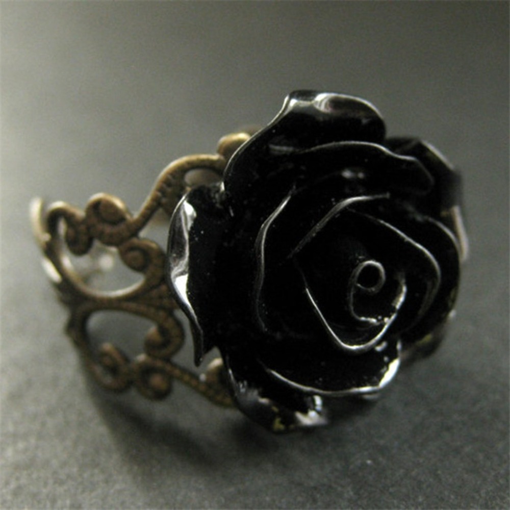 Temperament Retro Black Resin  - Resin Art Ring 评论和价格
