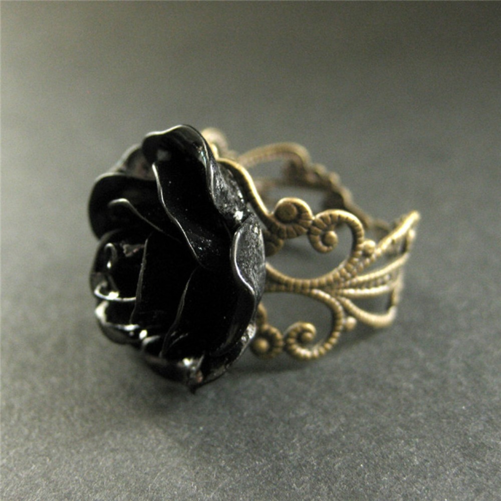 Temperament Retro Black Resin  - Resin Art Ring 评论和价格