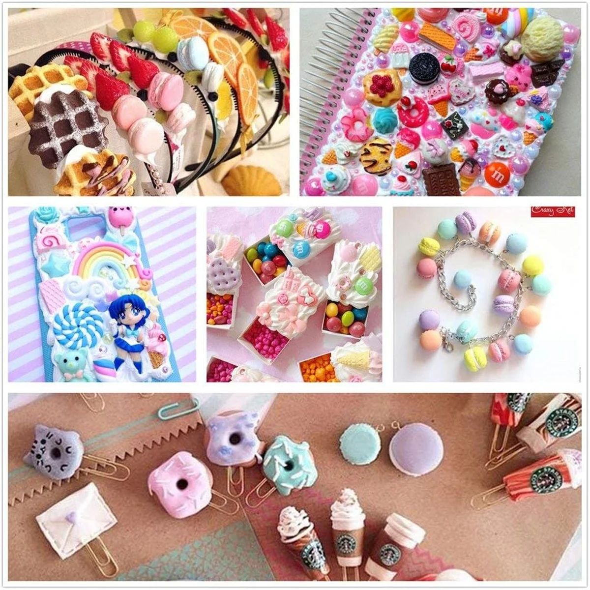 30pcs Random Candy Slime Charm - Resin Art Box 评论和价格