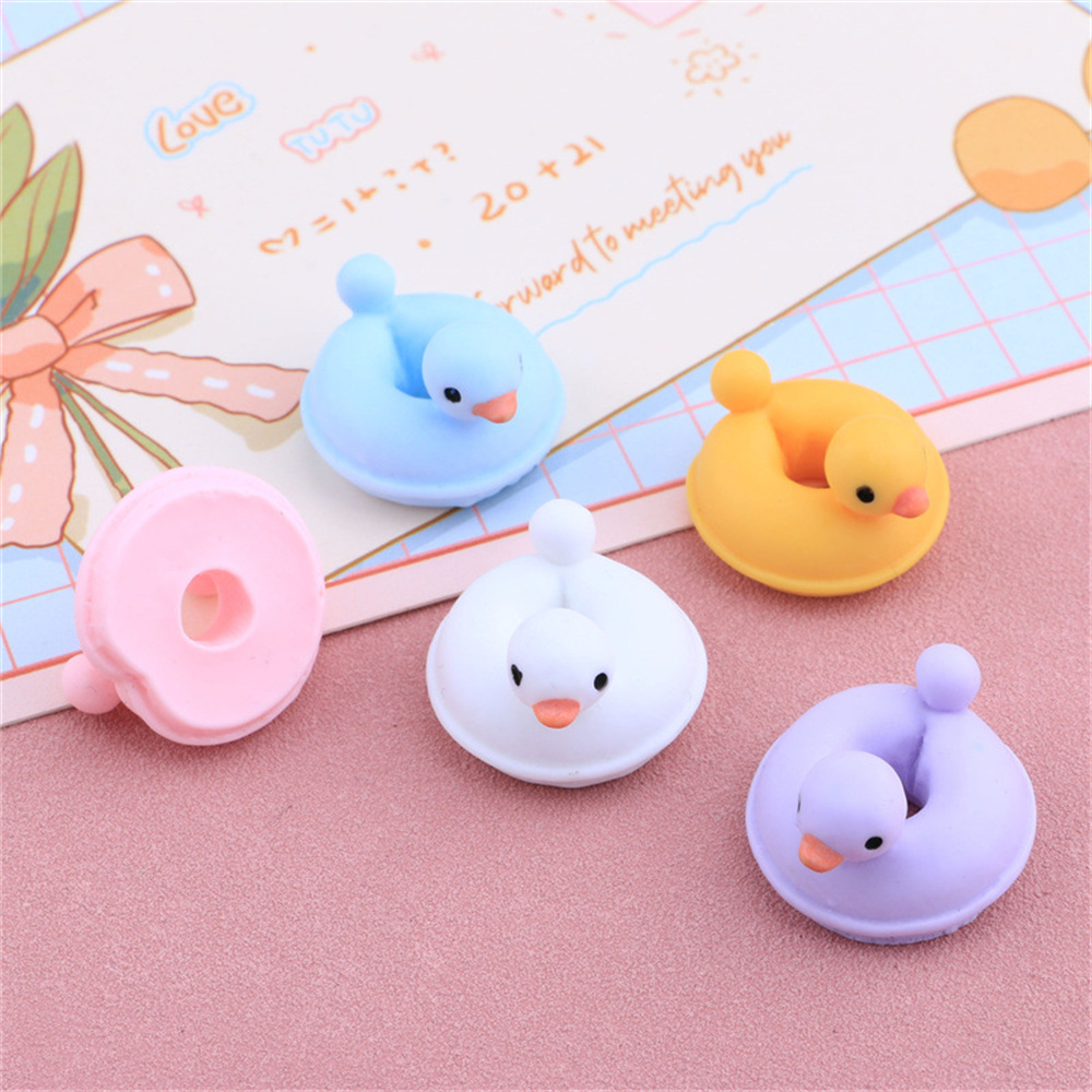 20Pcs Cartoon Duck Swim Ring D - Resin Art Ring 评论和价格