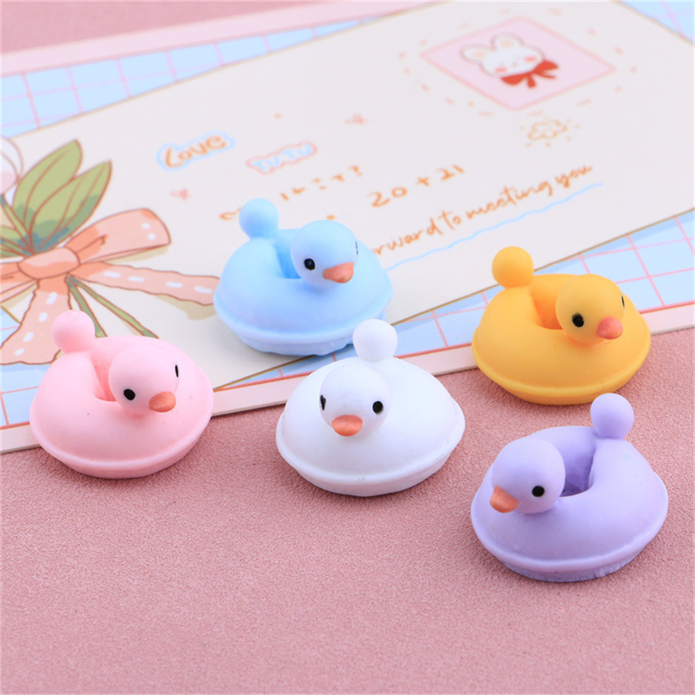 20Pcs Cartoon Duck Swim Ring D - Resin Art Ring 评论和价格