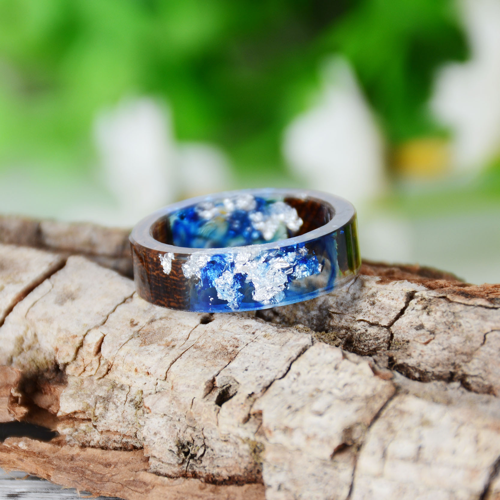 Creative Wooden Resin Ring for - Resin Art Ring 评论和价格