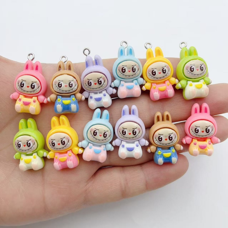 10Pcs Kawaii Rabbit Strawberry - Resin Art Box 评论和价格