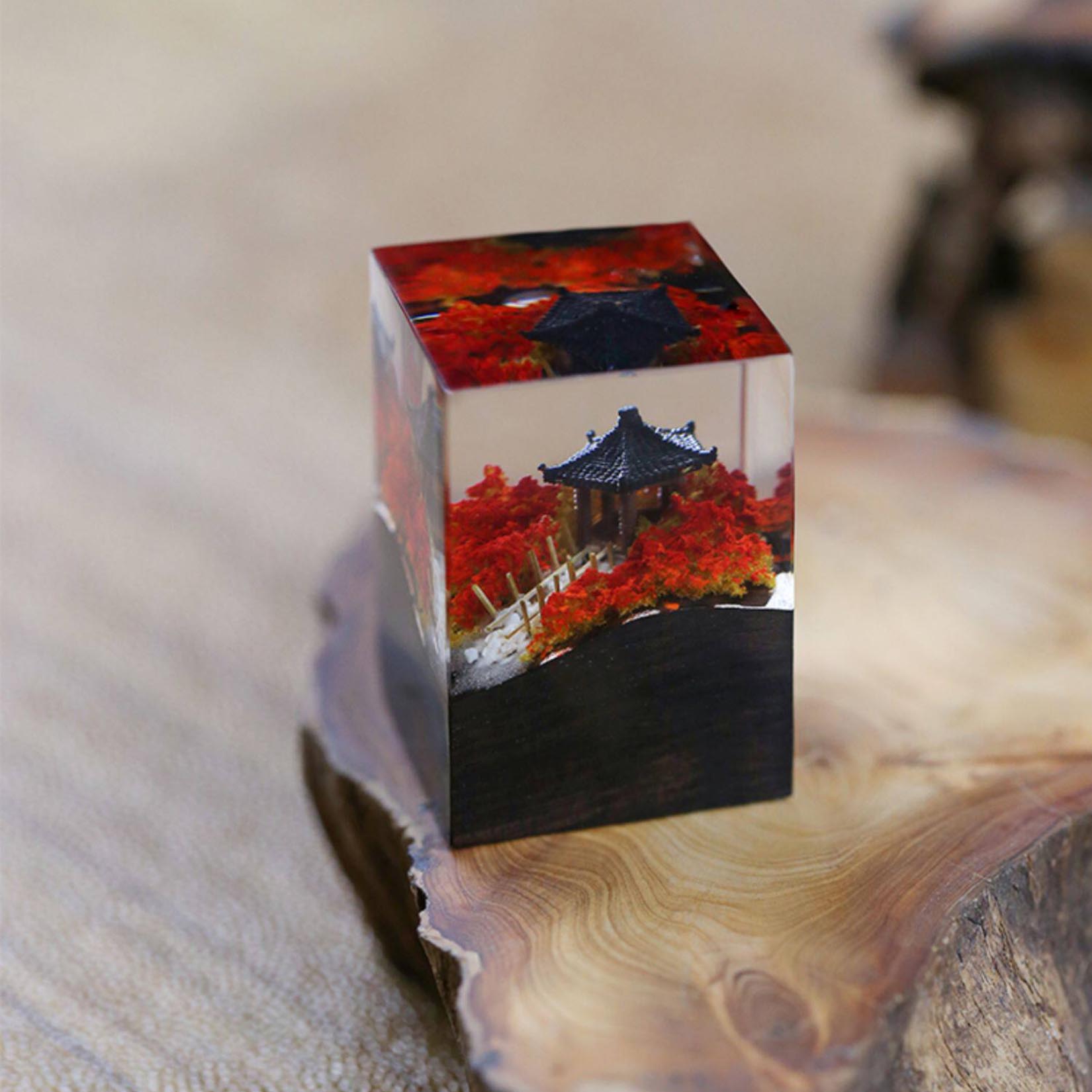 Chinese Pavilion Seal Epoxy Fi - Resin Art Decoration Items 评论和价格