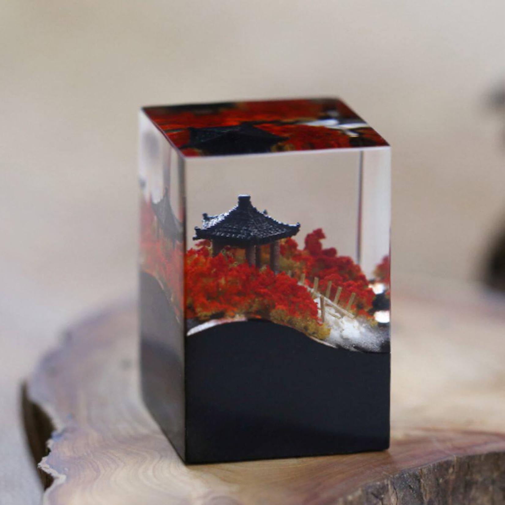 Chinese Pavilion Seal Epoxy Fi - Resin Art Decoration Items 评论和价格