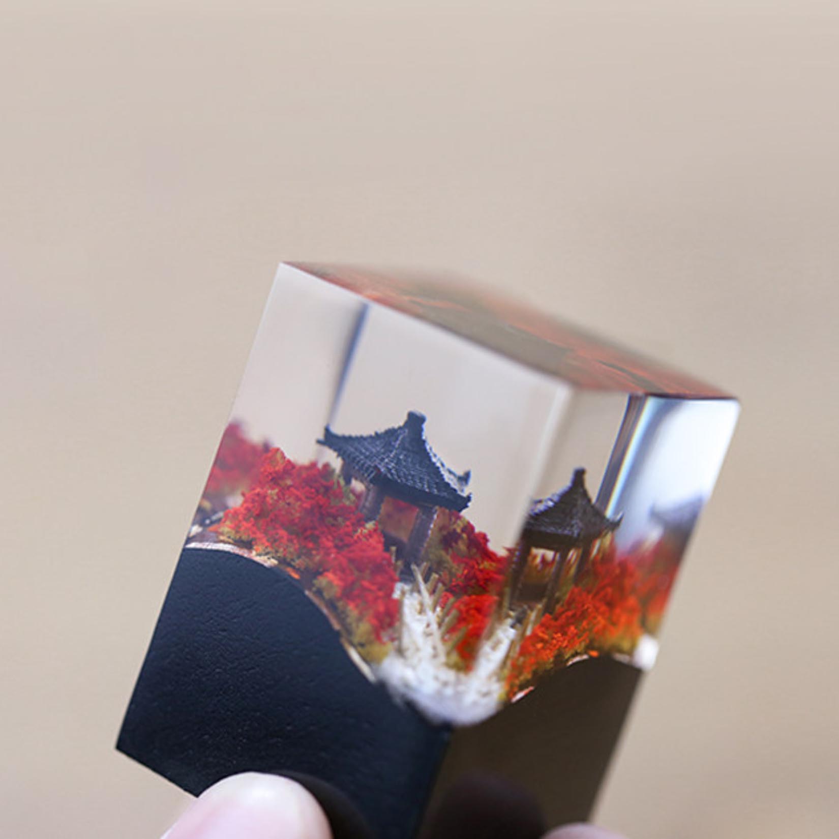 Chinese Pavilion Seal Epoxy Fi - Resin Art Decoration Items 评论和价格