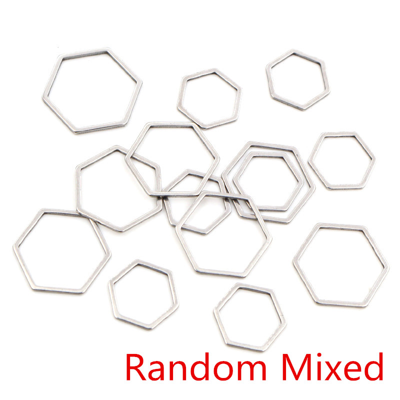 20pcs 3 Size Polygon Charm Gol - Bezels Pendant Resin 评论和价格