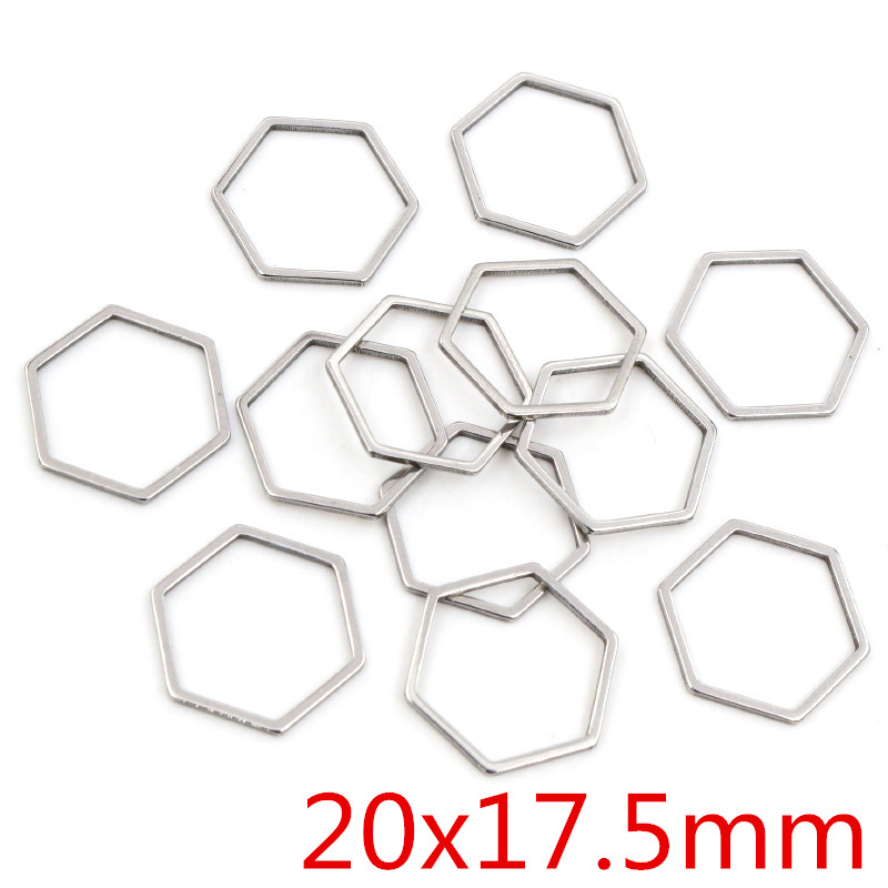 20pcs 3 Size Polygon Charm Gol - Bezels Pendant Resin 评论和价格
