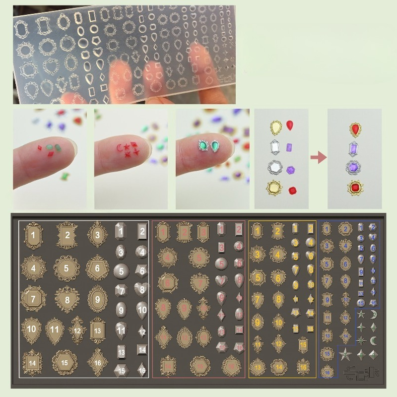 Gemstone Pendant Silicone Mold - Bezels Pendant Resin 评论和价格