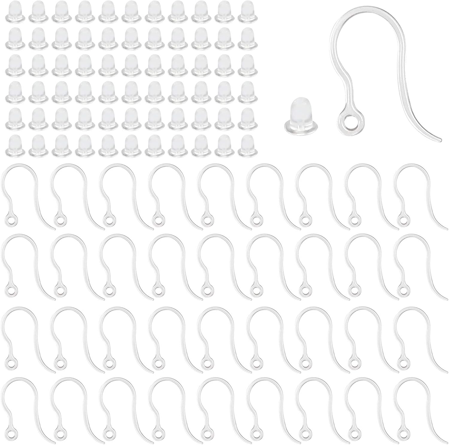 40pcs Clear Plastic Earring Ho - Resin Art Box 评论和价格