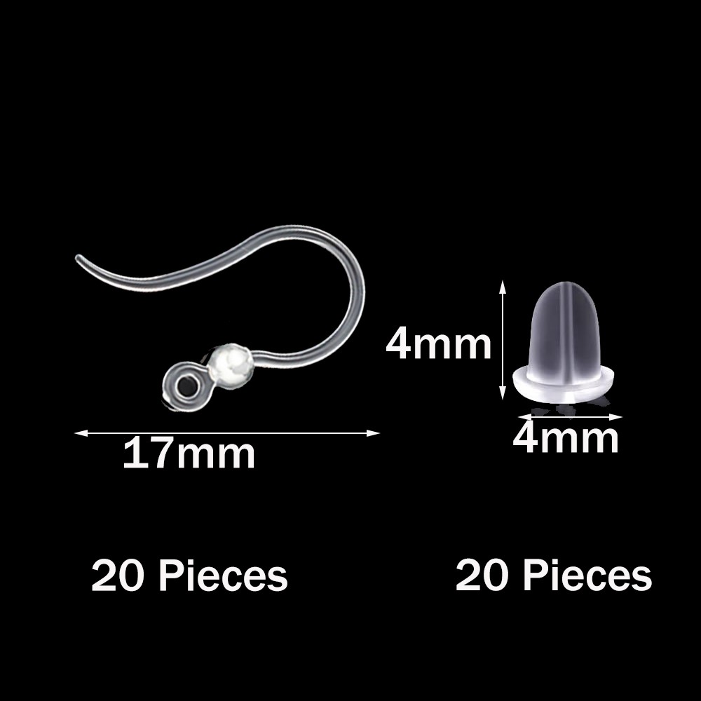 40pcs Clear Plastic Earring Ho - Resin Art Box 评论和价格