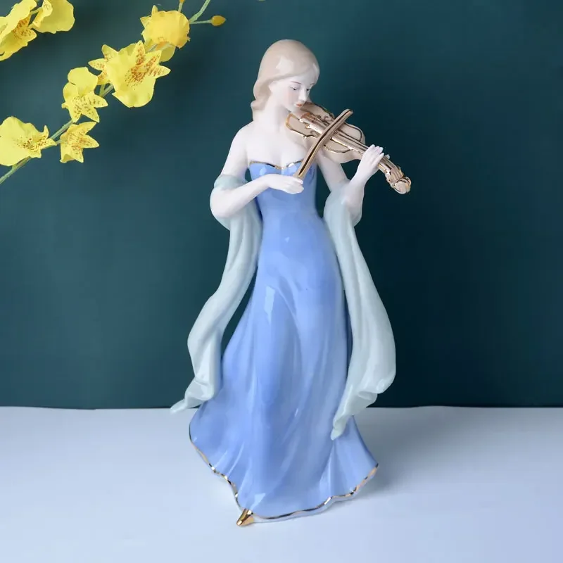 Chinese Violin Girls Ceramic F - Resin Art Decoration Items 评论和价格