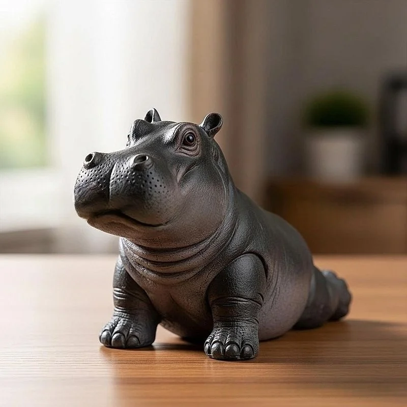 Cartoon Abstract Hippopotamus  - Resin Art Decoration Items 评论和价格