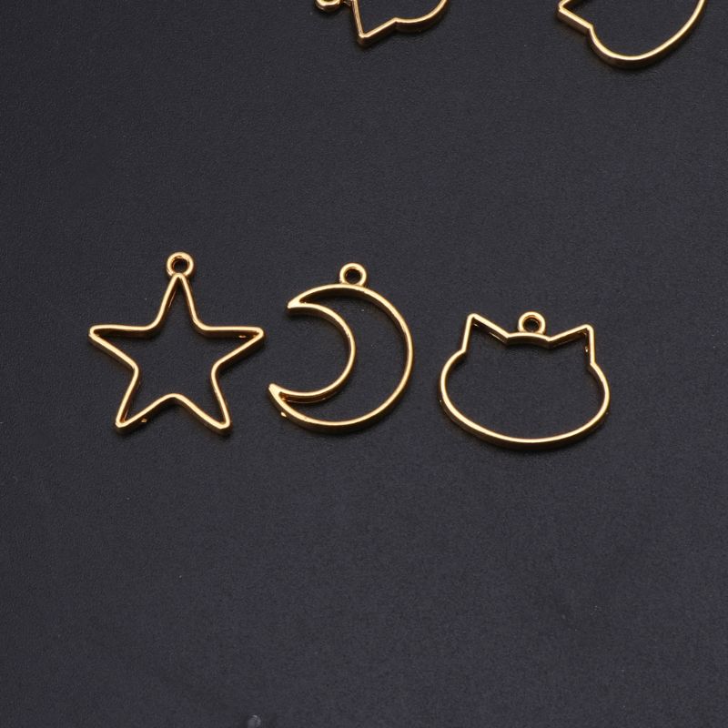90 Pieces Mini Geometric Frame - Bezels Pendant Resin 评论和价格