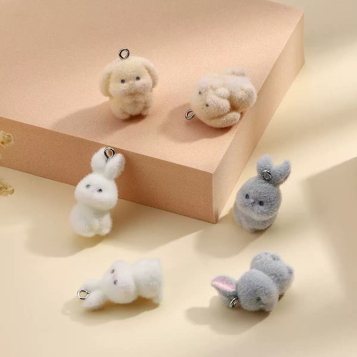 10pcs Flocking Little Rabbit R - Resin Art Box 评论和价格